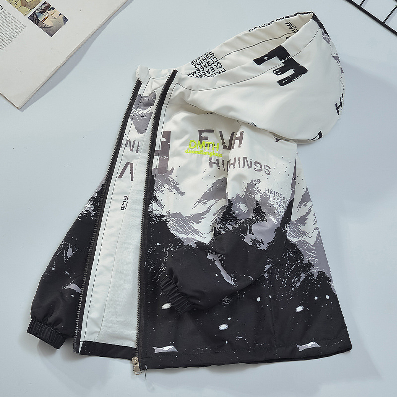 Children's Windbreaker Spring and Autumn Style for Older Boys, Windproof Korean-Style Jacket, Stylish Outdoor Coat, 2026 New Trendy Model