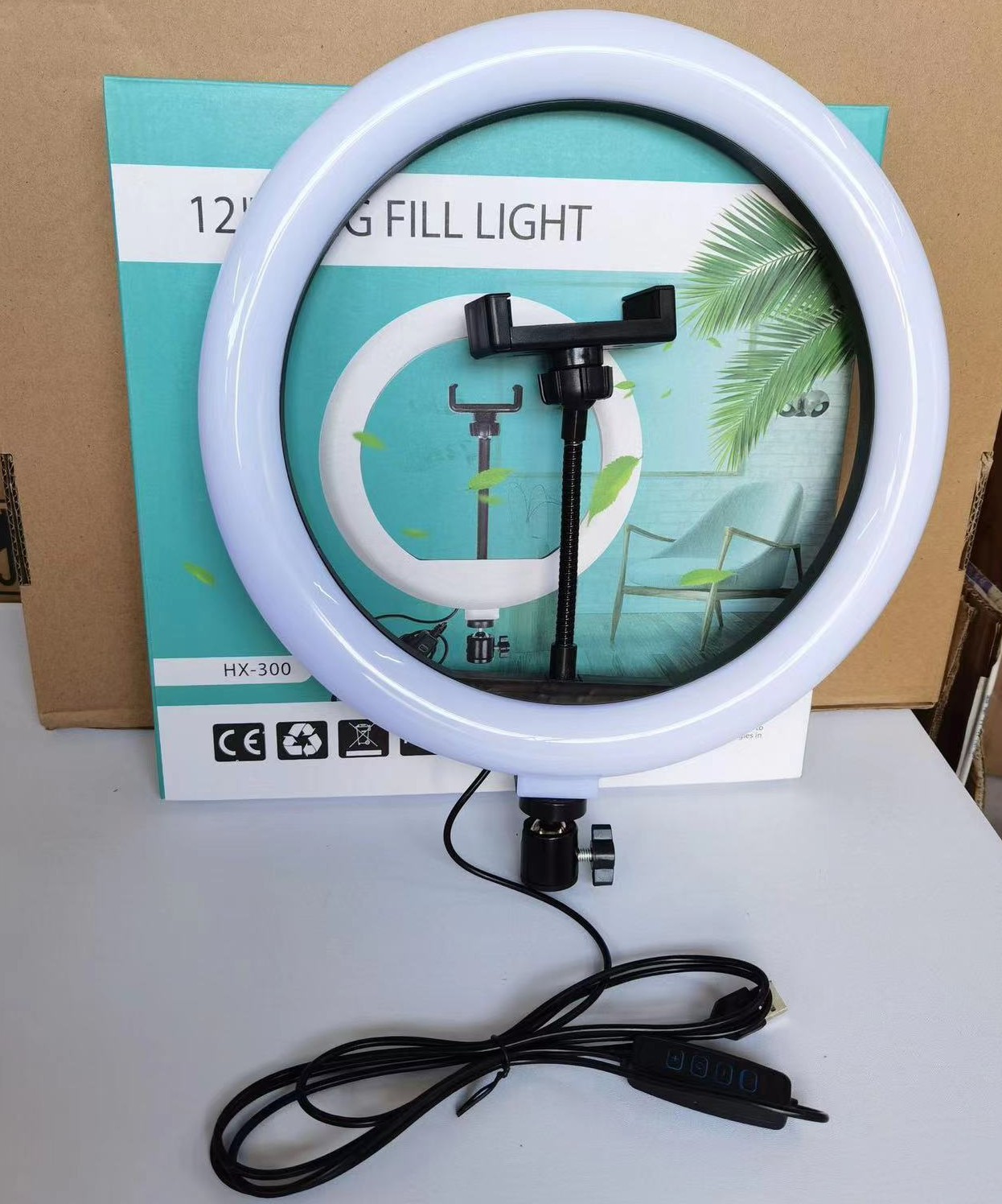 12-inch ring light fill light live broad...