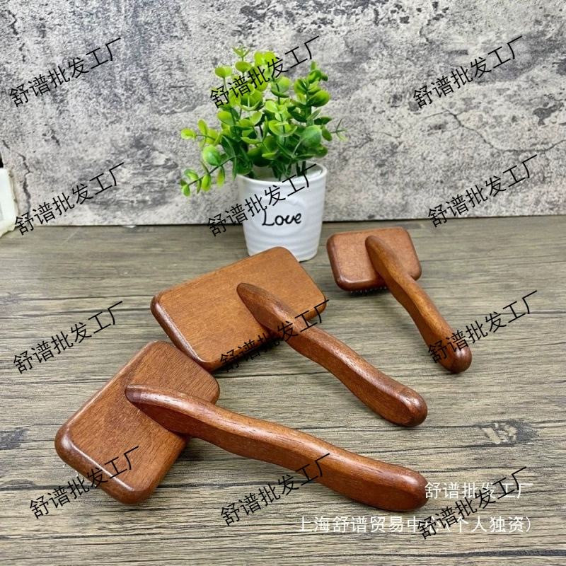 Расческа для кошек и собак, расческа для распутывания и выпадения волос из цельного дерева с липкими бусинами и подушечкой, специально для чистки домашних животных.