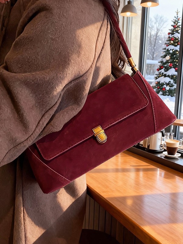 Diseño de nicho de textura transfronteriza de alto nivel bolso de palo de mano para mujeres ventas calientes nuevas bolsas de hombro de estilo extranjero bolsas de brazo de moda image 3