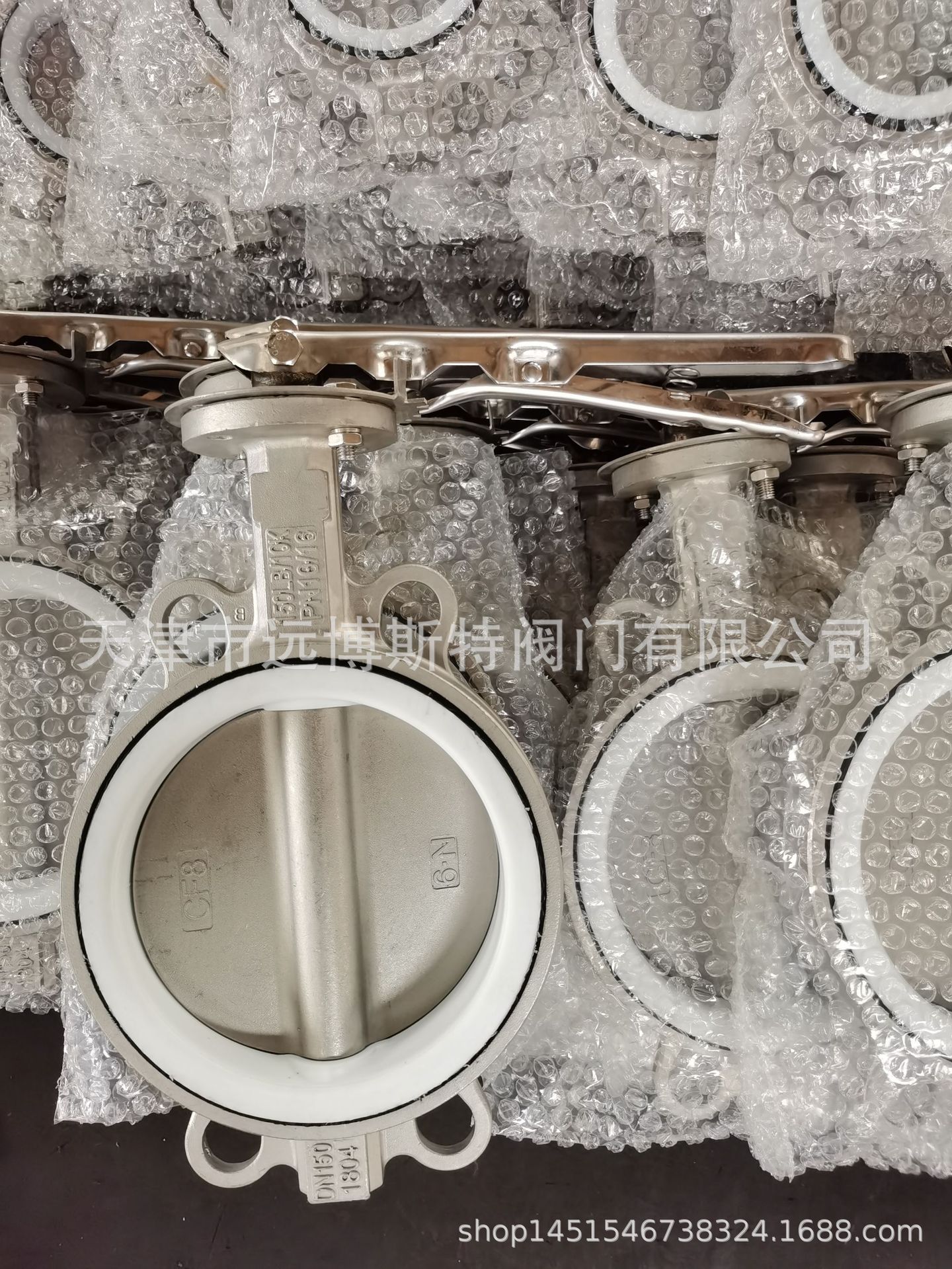 D71F4-10P手柄对夹四氟蝶阀.DN100电动不锈钢阀门低温