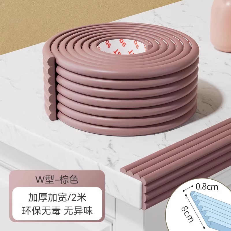 Nâng cấp keo hàng không dày không dính loại W-nâu chống va đập / ✅5 mét, 10 góc chống va chạm cùng màu, không cần dán, không đánh dấu