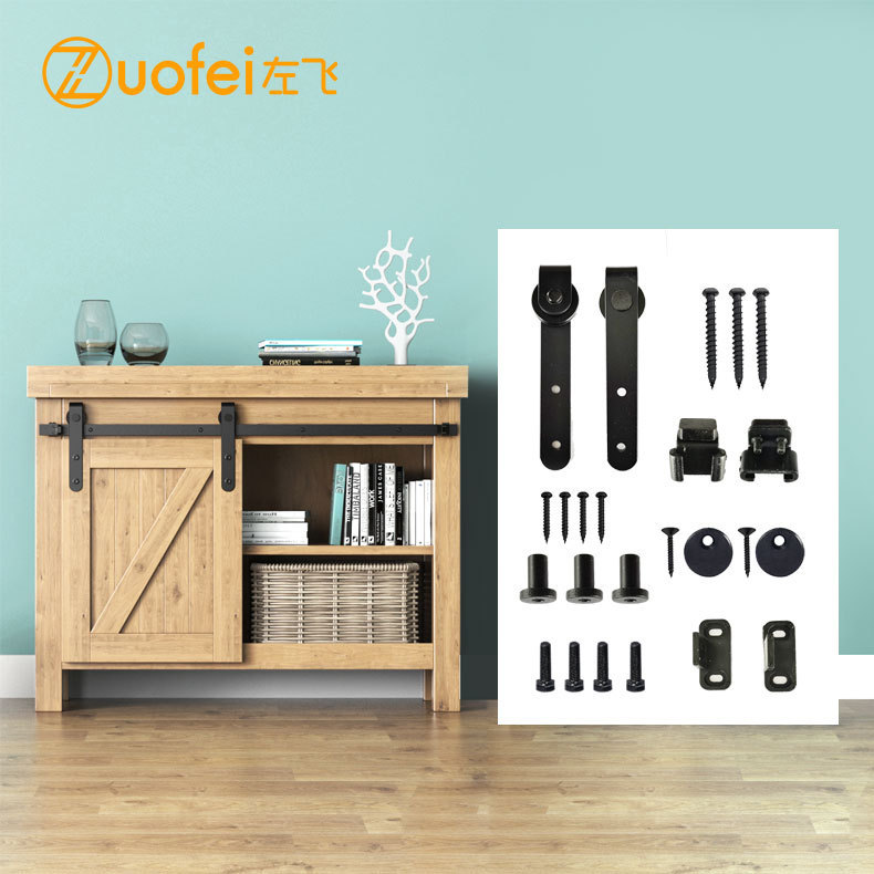 Cabinet sliding door Mini hanging wheel slide rail cabinet sliding door hanging rail barn door hanging rail wardrobe hanging slide Accessories Wholesale