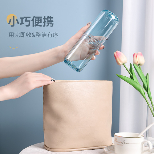 ETRAVEL/ETRAVEL transparent wash cup, travel mouthwash cup, portable toothbrushing cup, wash set, wash travel set