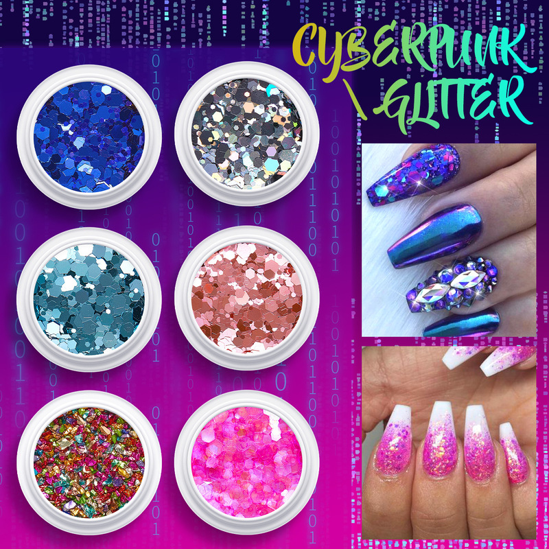 Internet Celebrant New Punk Series Nail Jewelry suit Nail Charm European and American Magic Color DIY Wear Nail Pet Sequins