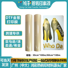 DTF金葱打印膜服装专用涂层印花膜热转印膜材料冷撕烫金冷撕易用