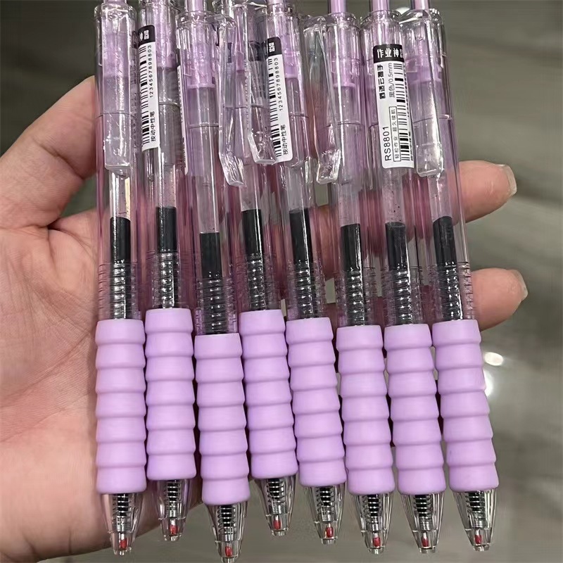 붓펜-보라색 막대 [검은색 펜]