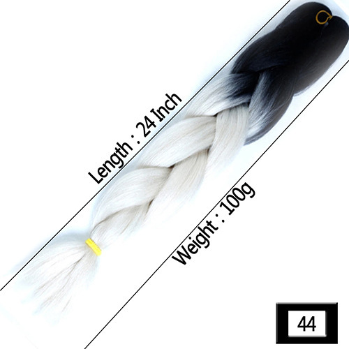 Peruca de comercio exterior gran trenza color gradiente africano gran trenza fibra química de alta temperatura seda trenza pelucina trenzada extensión de pelo