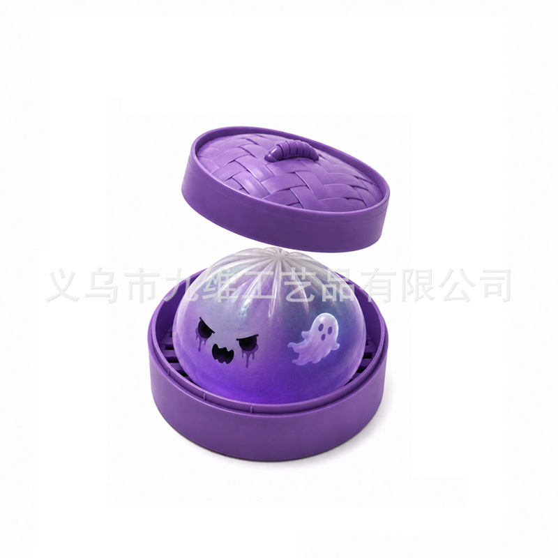 Cross-Border Amazon Hot-Selling Halloween Realistic Bun Squishy Toy Stress Relief Food Toy Pack 8.5cm Stress Relief Pack