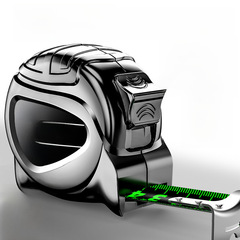 Fiberoptic Tape Measure 5 meters with 7.5 meters and 10 meters black scale tape, box, meter scale, high precision, thickened and wear-resistant craftsmanship