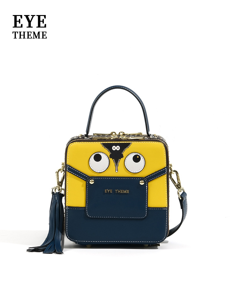 Bolsa cuadrada de color de la mujer de dibujos animados perfumes de mano 2024 nuevo bolso de moda 2233 #