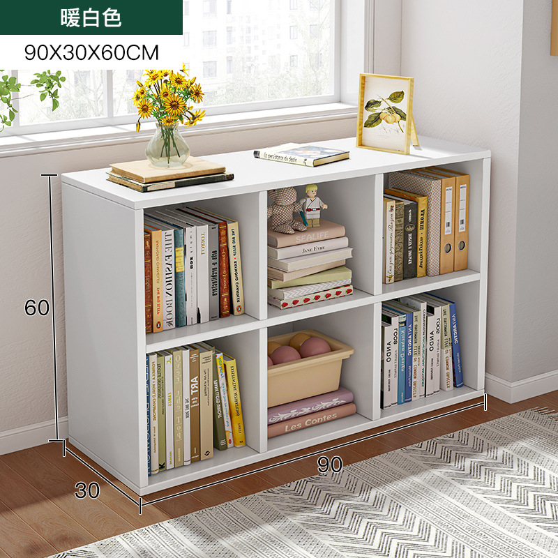 Estante de estantería Estante de rejilla de piso a techo Estante para libros Gabinete de almacenamiento de combinación gratuita para el hogar Gabinete de ocho compartimentos Gabinete corto Armario de almacenamiento