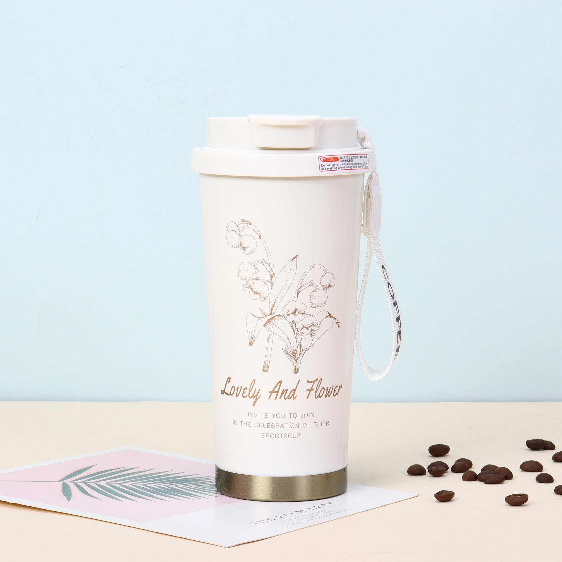 Edelstahl Thermobecher Maiglöckchen Design Für Damen_voghion.com