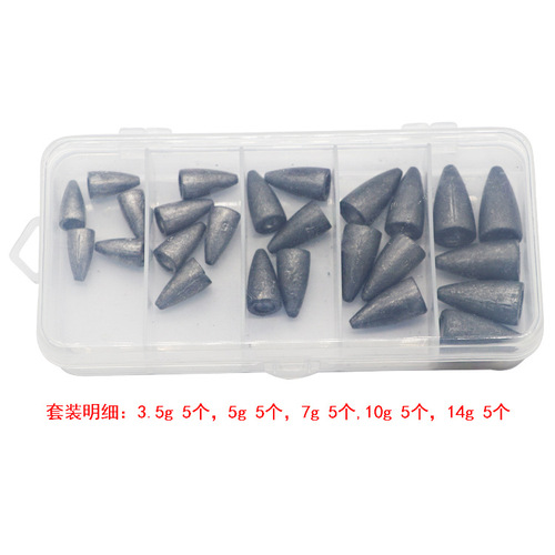 Lead pendant wholesale anti-hanging bottom bullet lead autumn Texas fishing group lead head hook lead through heart lead pendant fishing gear accessories