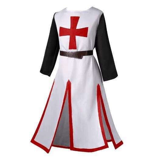 Red flower black sleeves + brown belt