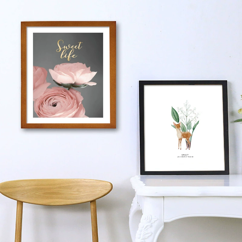 Фоторамка из цельного дерева, установленная на фоторамке, настенный стол, рамка-головоломка, креативная фоторамка, деревянное здание, простая фоторамка, настенная