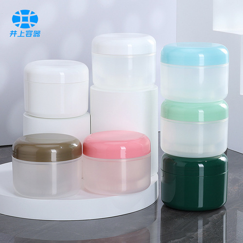 100g Cream Jar Cosmetic Bottles, Sealed with Gold-Plated Labels, Face Cream Bottles with PP Caps, Factory Direct Supply