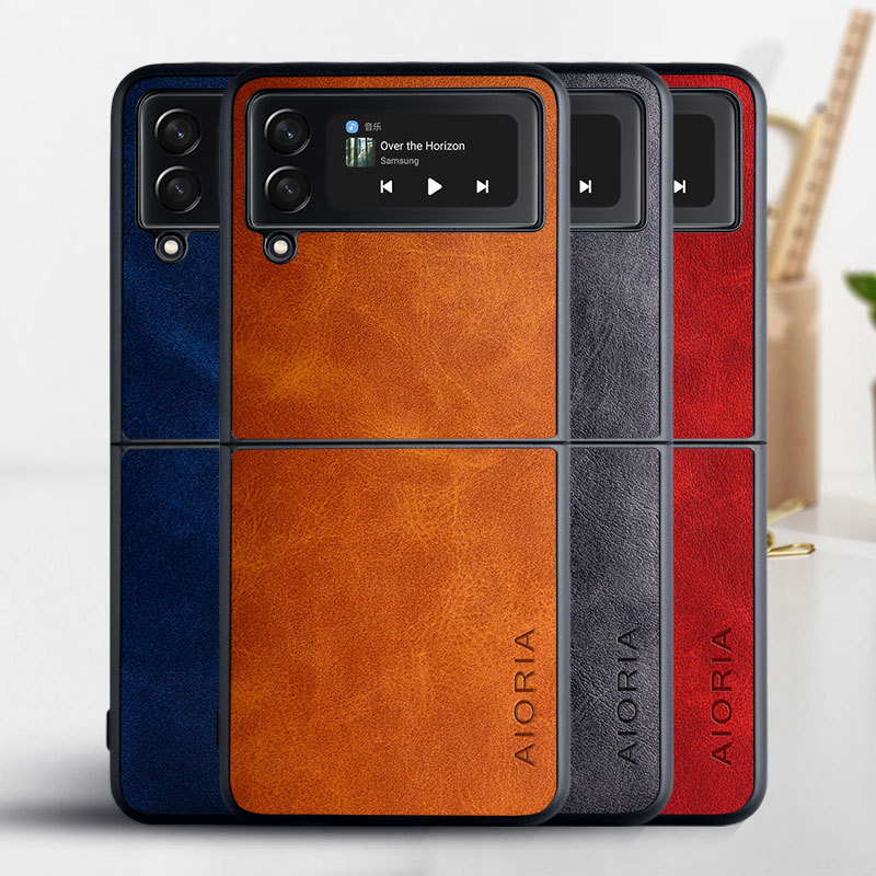 Applicable to [Samsung] Saamsung Z Flip 3 5G mobile phone protective case two-color avocado mobile phone case