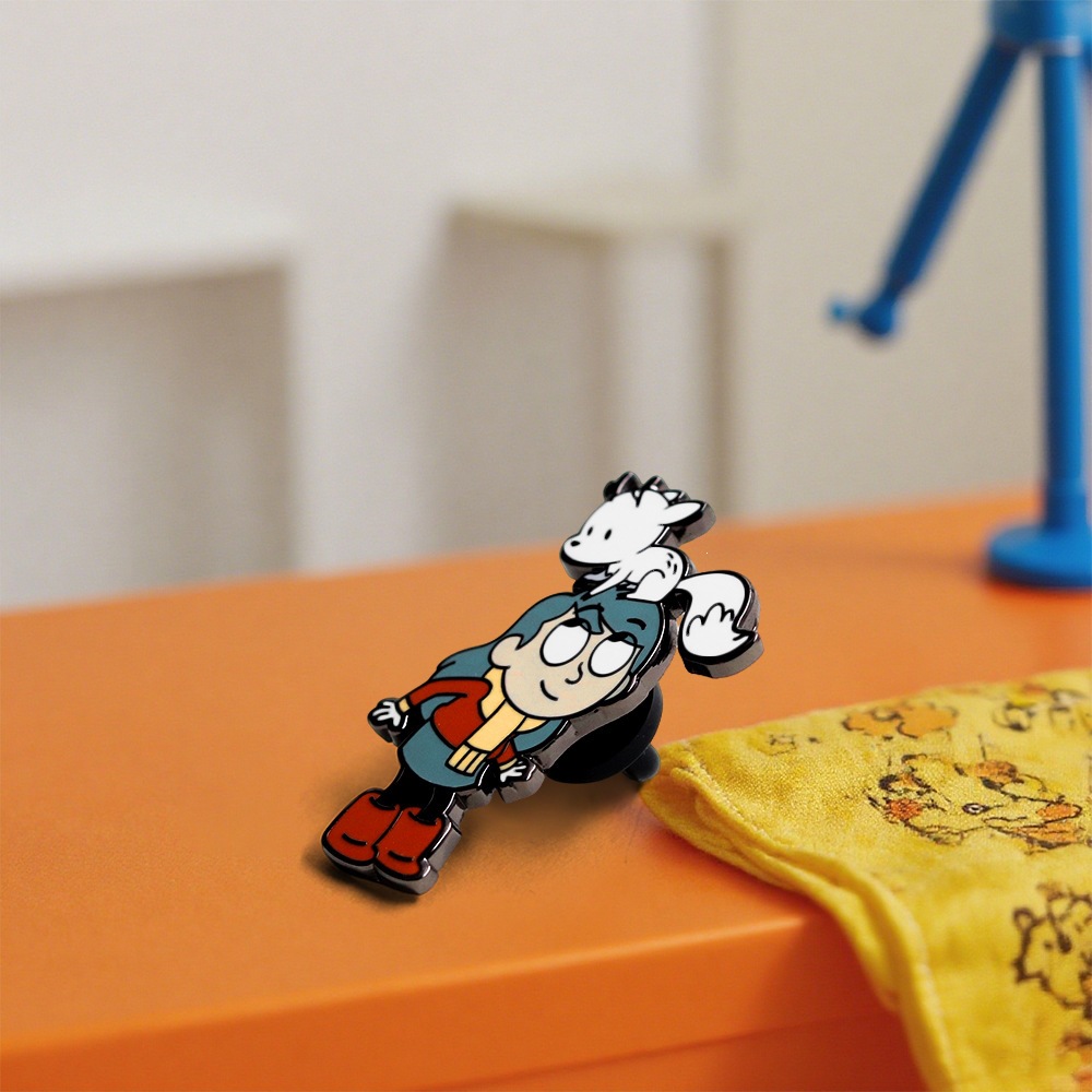 Hilda and Tewig Enamel Pins Fantasy Adventure Anime Character Merchandise Badges European and American Style Cartoon Brooches