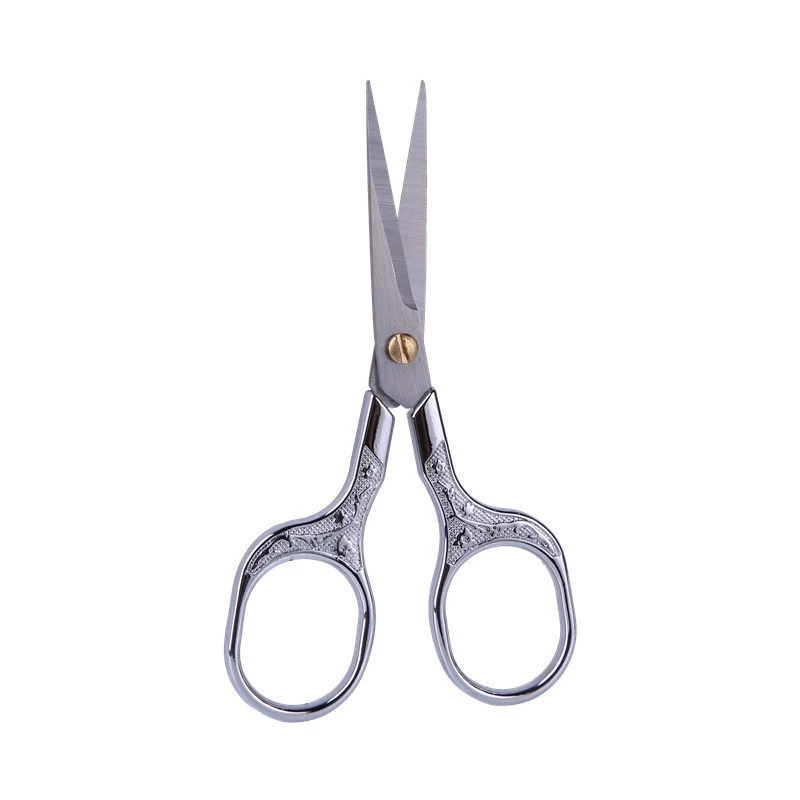 Plum blossom vintage cutlery stainless steel household scissors for window flower embroidery scissors DIY small scissors