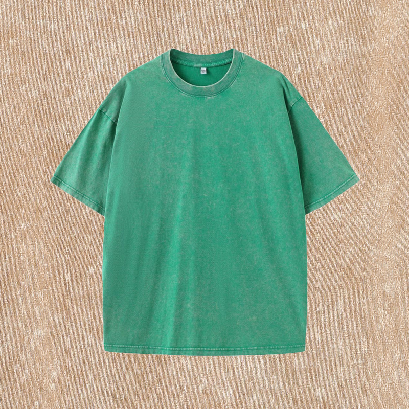 メンズ半袖メンズ Tシャツピュアコットンカジュアルヘビー 230 グラムバティックウォッシュ加工ルーズトップ卸売メンズ Tシャツ