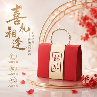 喜糖盒子喜糖袋子婚礼手提喜糖成品礼盒结婚订婚喜糖盒子高级小众
