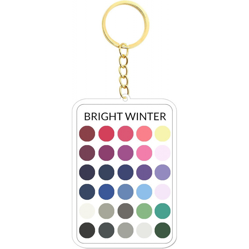 Transparent Acrylic Seasonal Color Analysis Sample Keychain Color Palette Card Fashion Enthusiast Gift