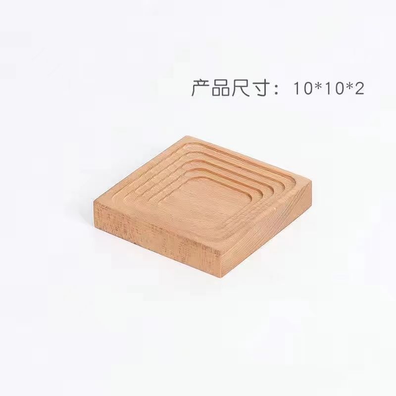 创意蛋糕托盘实木隔热木杯垫咖啡托盘木质面包板ins摆件拍照道具|undefined