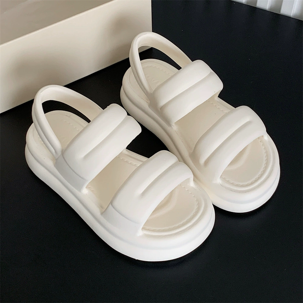 Кореянские пляжные слайды, босоножки платформа, комфортные летние сандалии, обувь, интернет-знаменитость, двойная лента