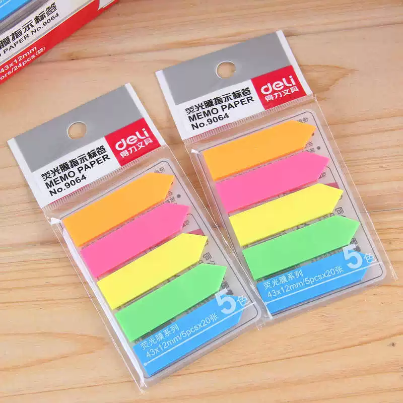 Индикаторная этикетка Deli 9064 12*43 мм, высококачественная несохнущая клейкая классификационная индикаторная этикетка для студентов