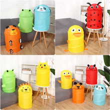 跨境收纳桶批发儿童玩具可爱动物系列收纳篮可折叠简约卡通晒衣篮