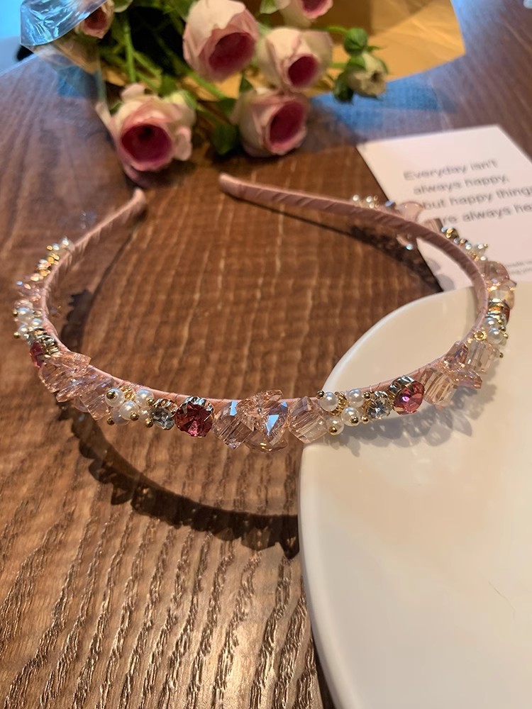 Crystal zircon bandas de cabello para mujeres 2024 nuevo diamante de cumpleaños bandas de cabello lavado de cara brocas de cabello tocado