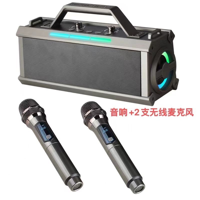 Bluetoothスピーカー大出力無線家庭用マイク一体bluetooth k歌音響屋外携帯大音量卸売り|undefined