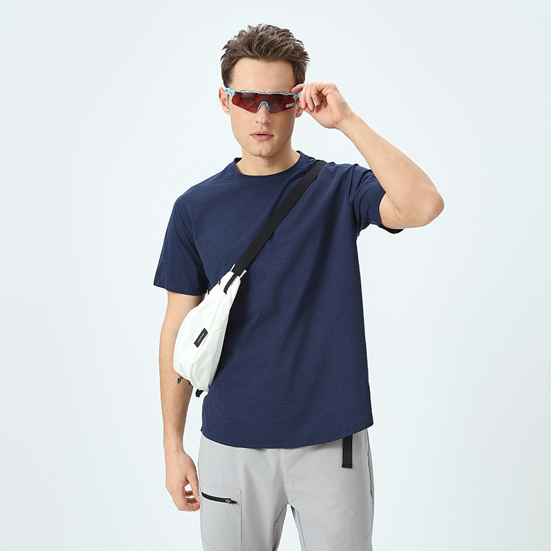 스포츠 티셔츠 남자 봄과 여름 느슨한 캐주얼 러닝 피트니스 옷 빠른 건조 반팔 농구 훈련 러닝 탑