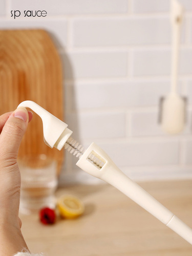 sp sauce cup scrub cup artifact water cup cleaning long handle wash milk bottle tea stains gap scrub cup lid spout