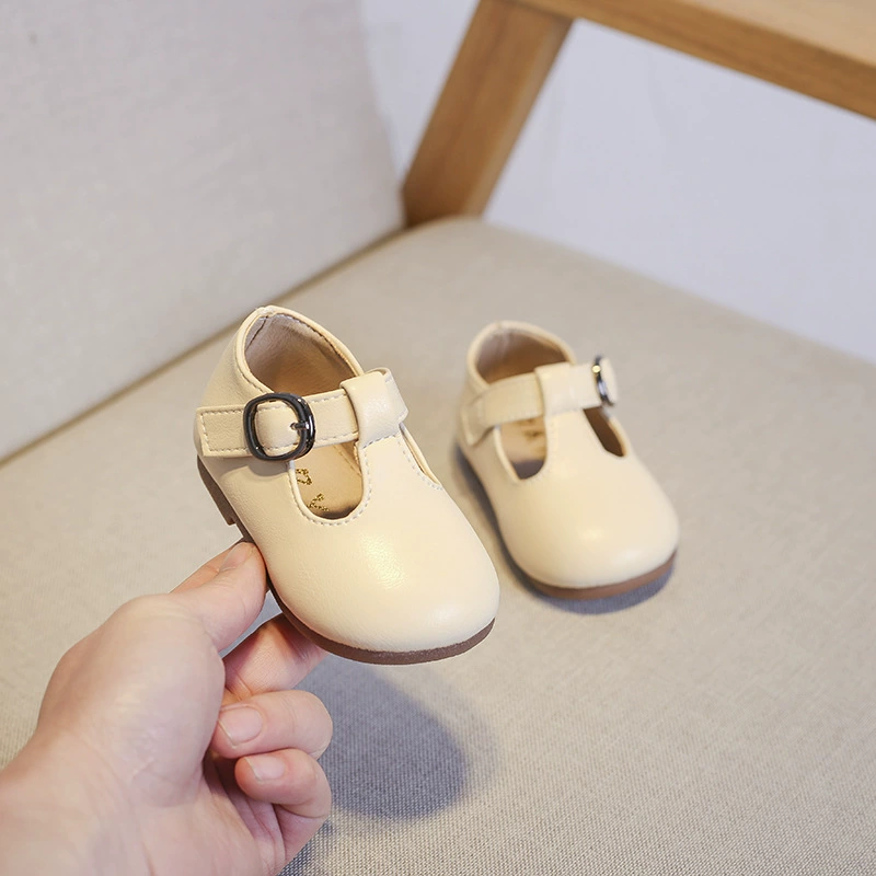 Children's shoes for princess, footwear for early age for leather shoes for leisure, soft sole, 3 years