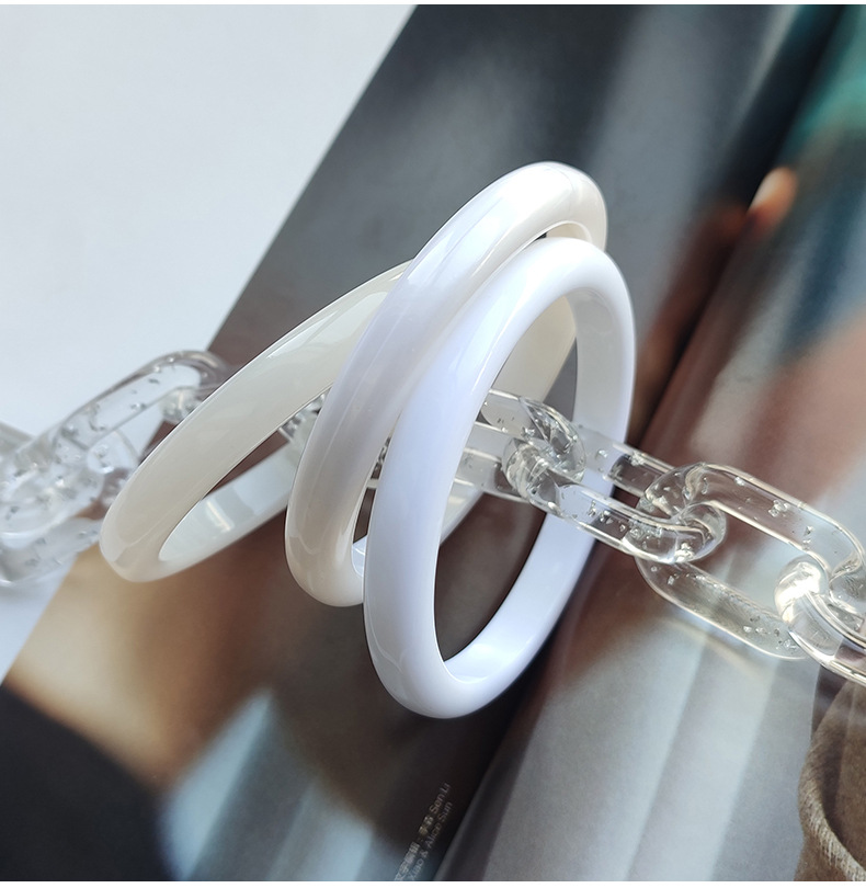 Nylon Chain Material Simple Style Geometric Arylic Bangles Wholesale