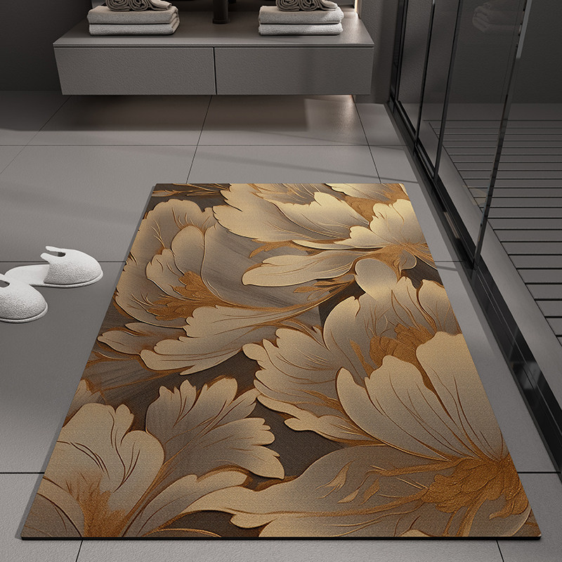 Flower-style americano transfronterizo esterilla de barro de algas esterilla de piso de baño puerta de absorción de agua esterilla de baño anti-deslizante esterilla de baño anti-sucio