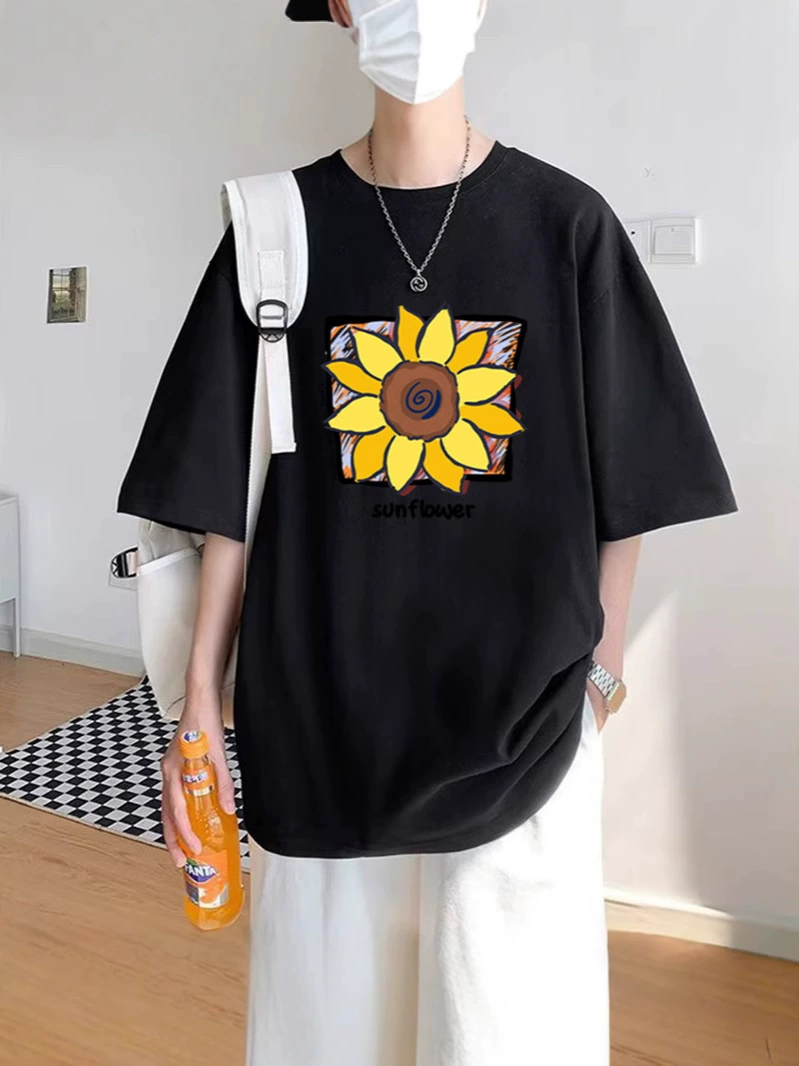 Summer cotton trend breathable comfortable short sleeve T-shirt for leisure, oversize