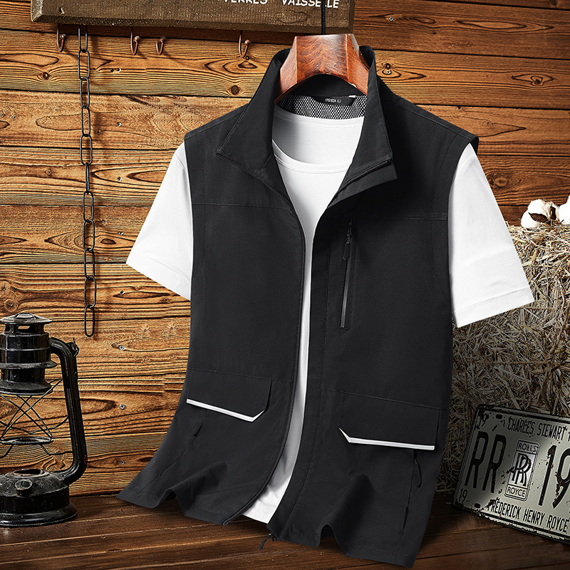 Equipo chaleco superior LOGO fotografía al aire libre hombro voluntario publicidad clips caballo ropa de trabajo chaleco de fragancia