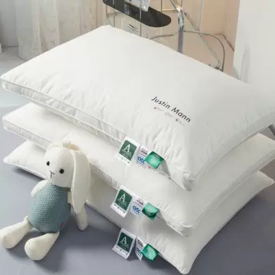 星级宾馆酒店枕芯家用民宿单双人枕A类全棉母婴级枕头护颈椎