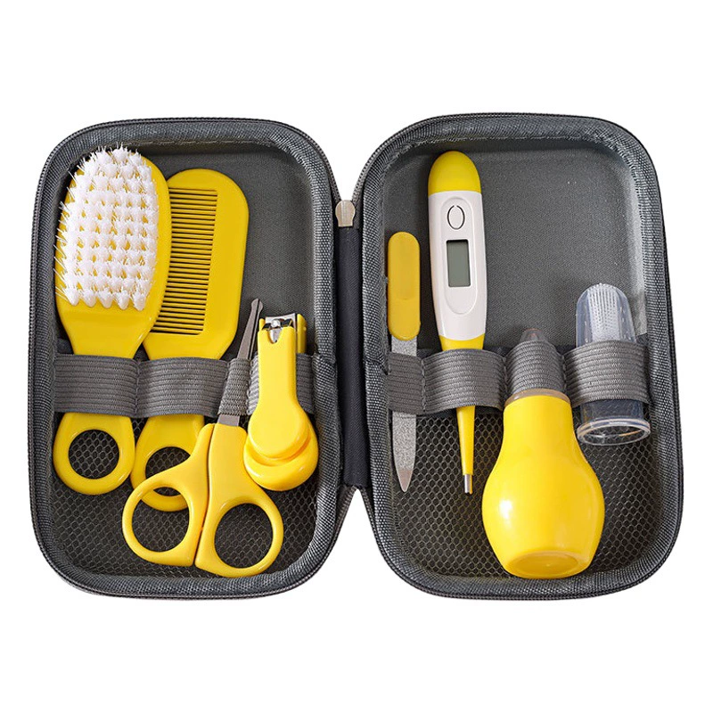 Оптовые товары для матери и ребенка детские ножницы для ногтей 8 восемь наборов расческа щетка назальный отсос EVA пакет по уходу за сумкой