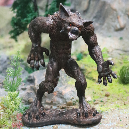 Simulated animal model solid Wolverine warrior toy jungle wild animal ornaments hand-made children's gift