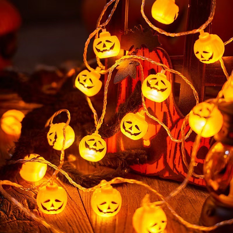 人気LEDクロスボーダーアマゾンハロウィンデコレーションパンプキンゴーストライトストリング装飾飾り付け吊り下げ飾りハロウィンデコレーション|undefined