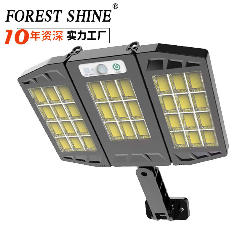 Nueva inducción solar lámpara de calle al aire libre iluminación ajustable lámpara de calle plegable impermeable control remoto lámpara de jardín