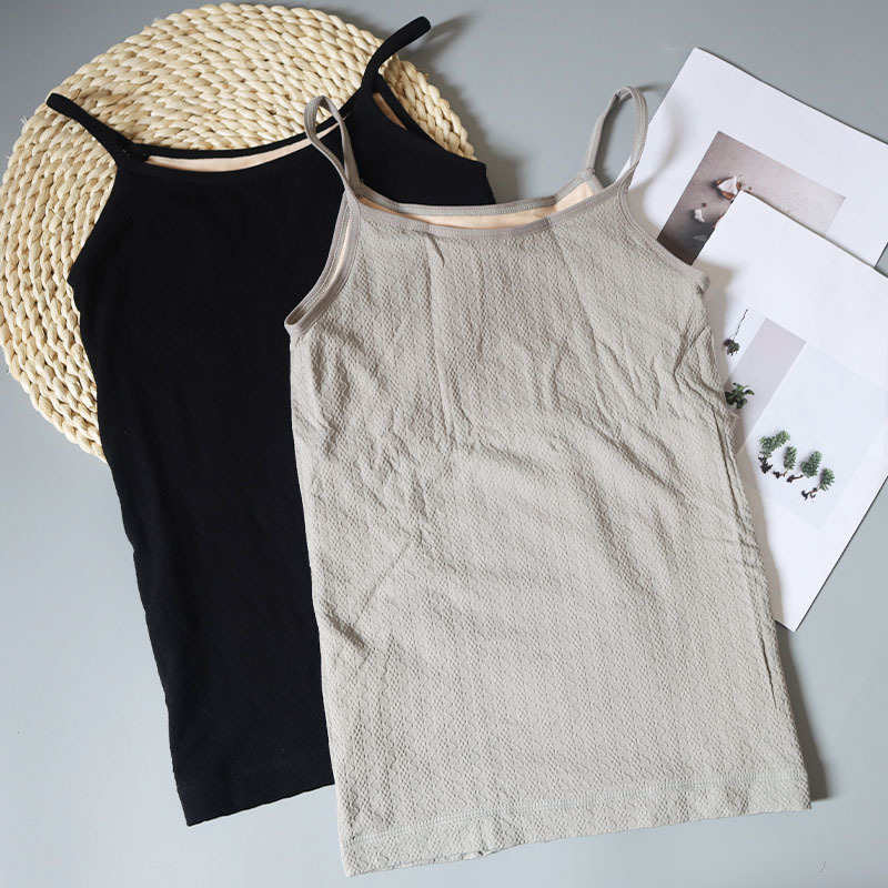 秋冬保暖背心吊带内衣学生加绒加厚修身打底无袖马甲上