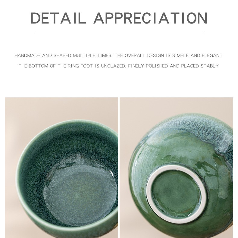 Cuenco de matcha corrugado caja de cuero set adorable gatito Xiangdao ocho piezas set punto té 100 tazas de té