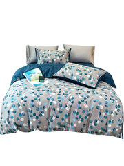 BB4C批發美式風田園印花60支新疆長絨棉四件套貢緞全棉輕奢雙