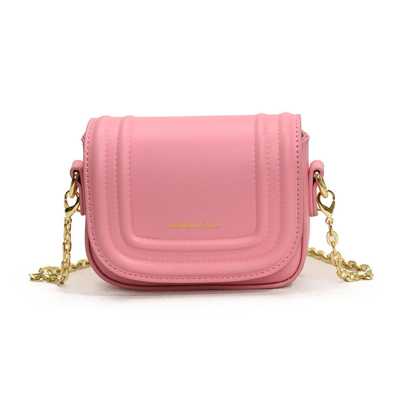Bolsa de hombro de la cadena de moda coreana para niñas de color sólido mini mochila para bebés 2025 nuevo bolso para niños de comercio exterior