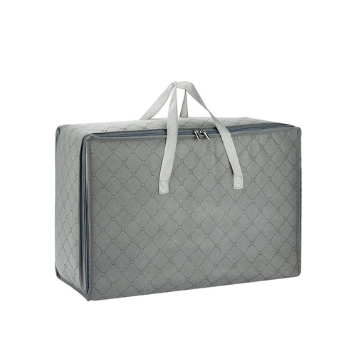 Amazon Large Portable Storage Bag Cotton Blanket Clothes Organizer Breathable Dustproof Moistureproof Clothing Storage